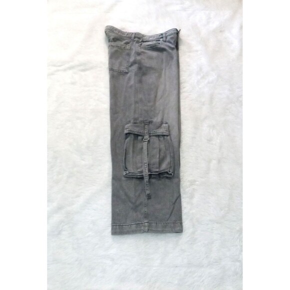 Women's Mid-Rise Wide Leg Cargo Baggy Pants (Size 6) GRAY WASH - NEW!!! - Picture 7 of 8